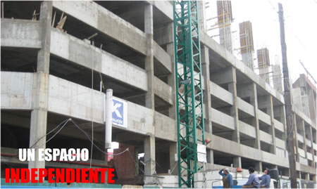 Vista desde la calle Bocihini de los trabajos realizados