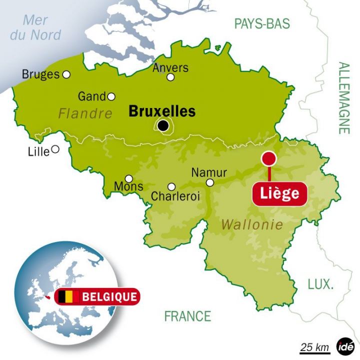 carte de belgique liege - Image